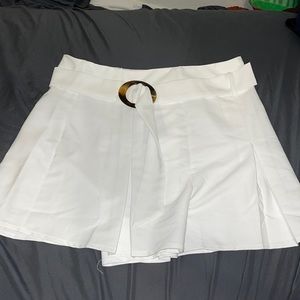 High Rise Belted Pleated Shorts